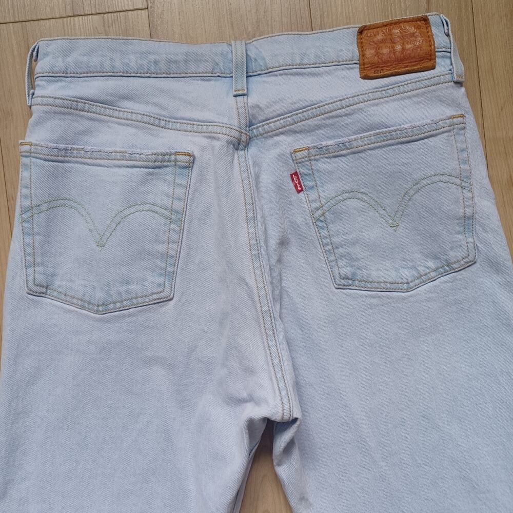 OOAK Custom Light Pink Tinted VTG Levi's 501 Destroyed Jeans 30 - Picture 8 of 16